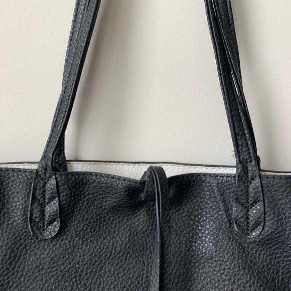 BCBG Black Leather Purse/Tote - Picture 3 of 8